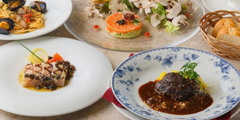 【スペチャリタ】パスタと魚料理3種と肉料理3種が選べる Wメインのフルコース