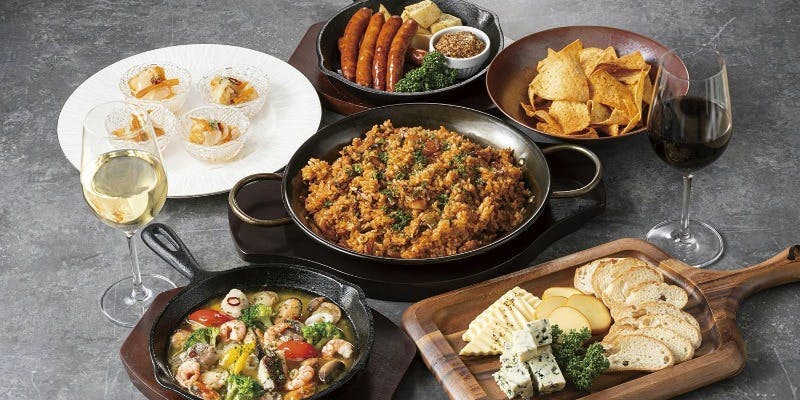 【地中海料理＆ワイン　コース ヴィーノ】＋2時間飲み放題（11月・12月平日）