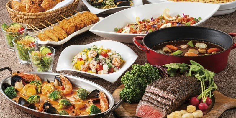 ウィークエンド＆ホリデーディナーブッフェ＋スパークリングワイン（1/10～2/23土日祝・3日前までの予約）