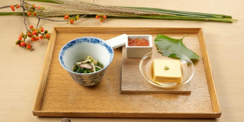 【南天の盆】コース 全6品＋1ドリンク付（ネット予約限定・テーブル席）