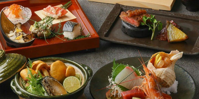 【煌コース】ご接待におすすめ！旬の食材を使った前菜、土鍋や山形牛ステーキなど全8品