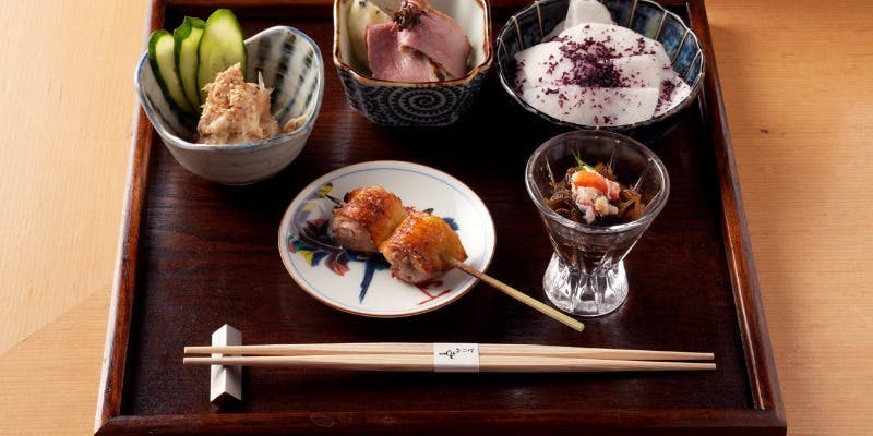 【定番の人気コース】比内地鶏焼鳥を中心に、旬の野菜も堪能できる　銀座コース