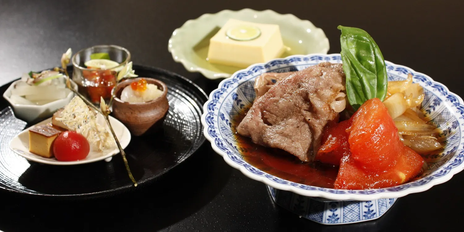 ランチ 京橋 婆娑羅 ばさら 京橋 懐石料理 鉄板焼 すき焼き 一休 Comレストラン