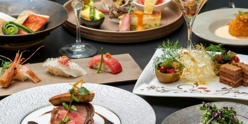 【輝コース】～大切な二人の時間を彩る特別コース～＋乾杯スパークリング＋ドリンク1杯＋デザートプレート