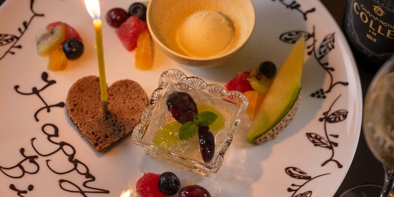 【ランチ限定｜記念日コース】大切な記念日に～厳選串揚げ10本＋乾杯スパークリング＆メッセージプレート