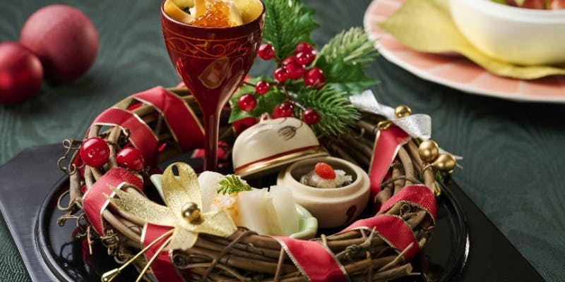 【Xmasディナー2025】クリスマス懐石＋スパークリングも選べる1ドリンク（24水・25木限定！）