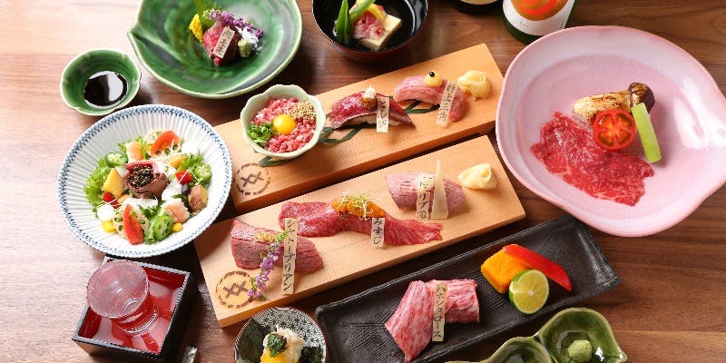 【寿司アニバーサリーコース】1ドリンク＆メッセージプレート付　 松阪牛づくしの全8品