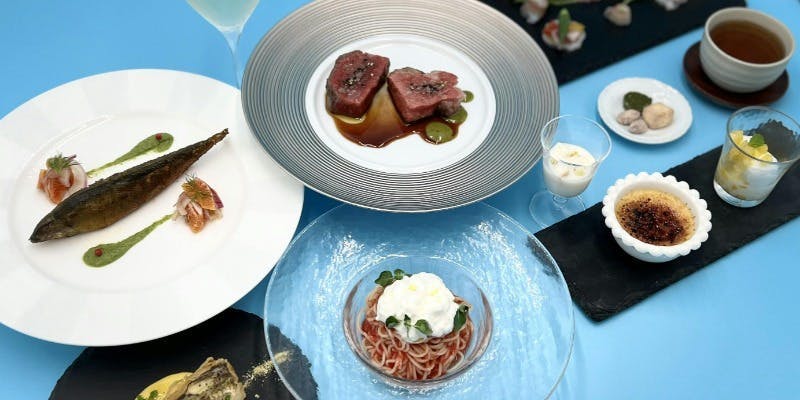 【ディナー】～Menu NORIO～2024夏　前菜2皿・魚料理と選べる肉料理の7品