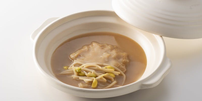 【六季菜ディナーコース】ふかひれ（胸鰭）の上海風煮込みなど全7品