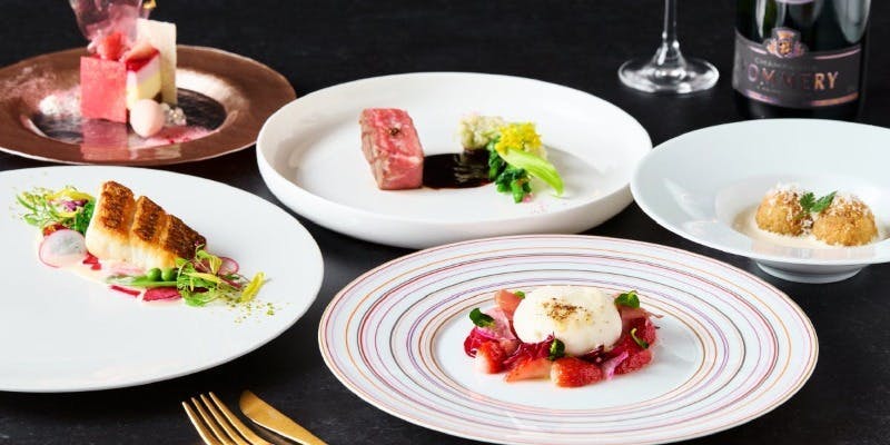 【お肉＆お魚＆スープの贅沢コース】全5品＋選べる乾杯ドリンク＋食後のカフェ＋メッセージプレート