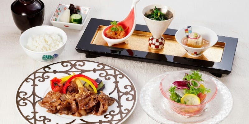 【神戸牛香味焼膳】神戸牛バラ肉約130gを香味ダレで炒めた御膳