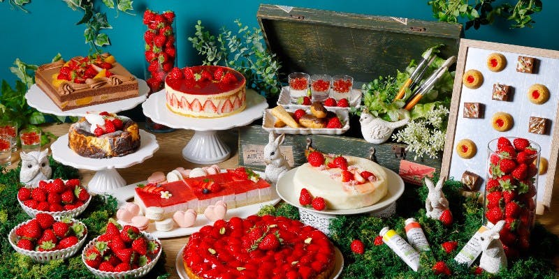 【いちごスイーツビュッフェ】～苺の森のアトリエ～国産苺の食べ比べや滋賀県産苺のスイーツなど（平日）