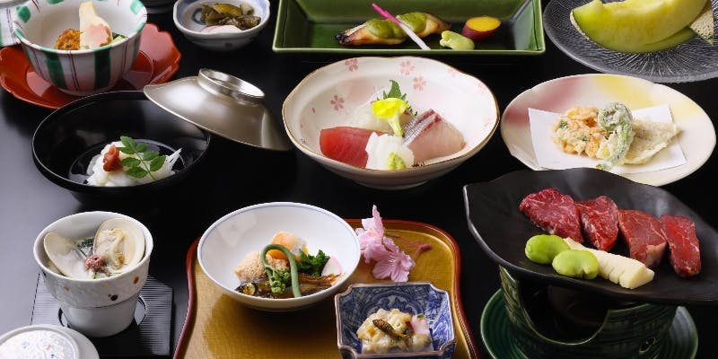 【会席料理「八景」】お造り4種に近江牛陶板焼きなど全10品