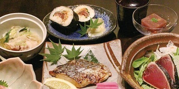 土佐料理 祢保希 新宿店 【鳴子会席コース】 炭火焼鰹たたき等 全6品