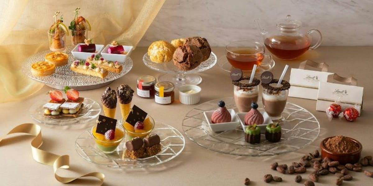 2024年スイスホテル南海大阪のチョコレートアフタヌーンティー「ハーティーアフタヌーンティー with リンツチョコレート」