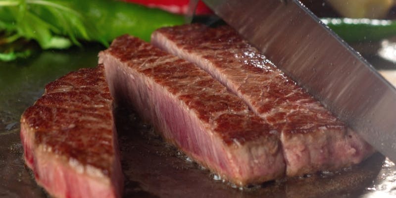 【船形】国産牛フィレ肉の鉄板焼など全8品（平日限定）