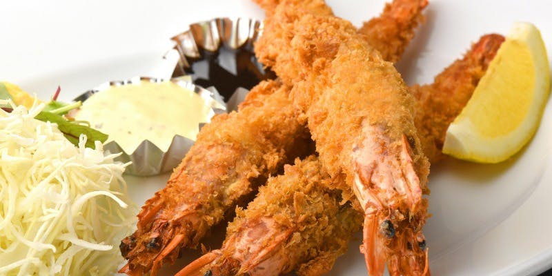 有頭大海老フライ（ライス付き）＋サラダ・デザート・スープ・コーヒービュッフェ付き