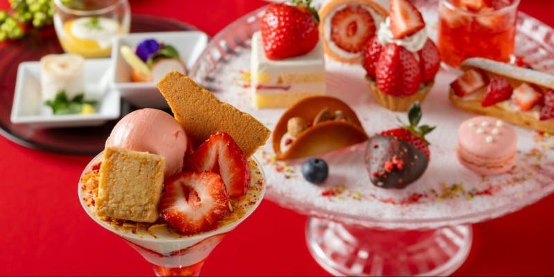 限定パフェ付【あまおうアフタヌーンティー】