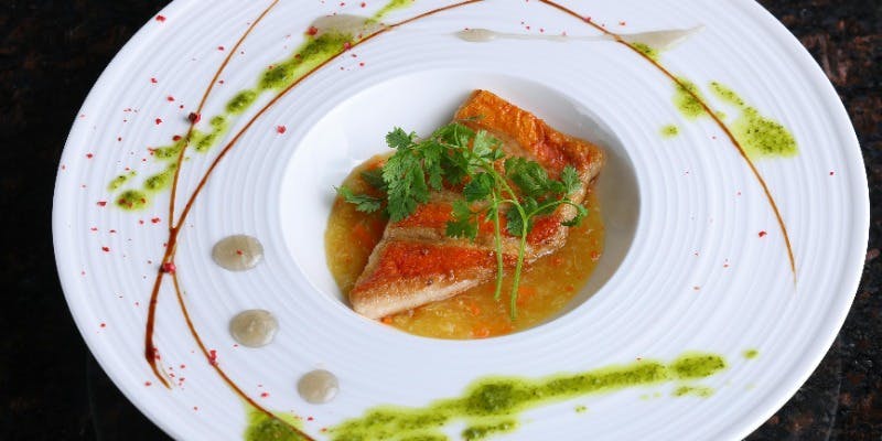 魚ランチ【鮮魚の鉄板焼きとA5仙台牛サーロインのコース】全6皿＋乾杯ドリンク付き＋オプション