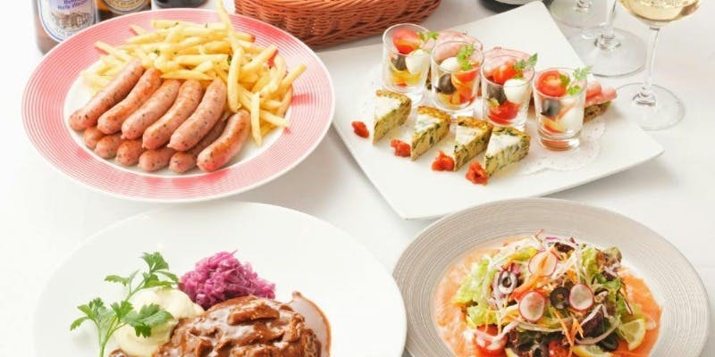 忘年会2025【シュタインコース】ドイツの冬の味覚全5品＋樽生ビール2種飲み放題