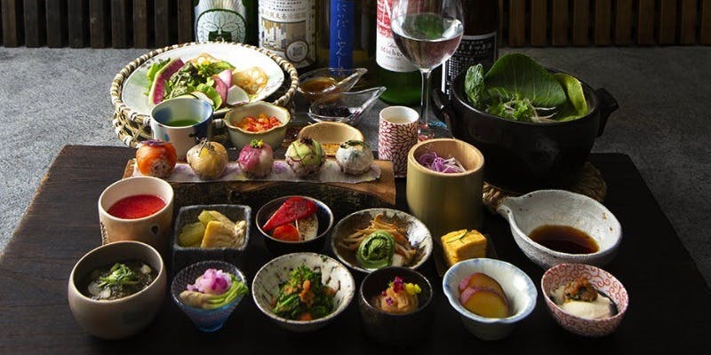 【日本酒3杯ペアリング】奈良県美吉野醸造の自然淘汰を楽しむペアリングコース（N3 80）