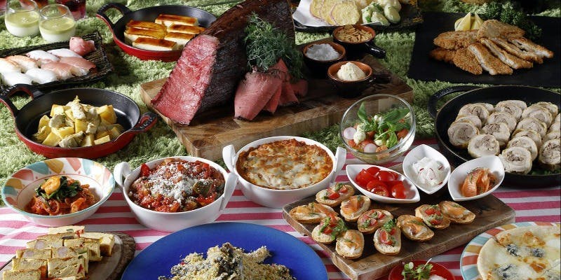 ディナーブッフェ　イタリアンブッフェ＋10％OFF（平日：時間無制限　　土日祝：120分制）