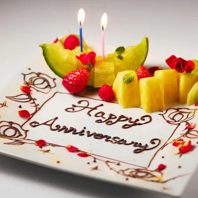 良く頂く質問2 お誕生日などお祝いプレートは対応できますか?