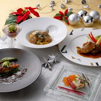 レストラン Zk 大阪マリオット都ホテル Xmas19 乾杯スパークリング付 アミューズ 鮮魚と国産牛 フォアグラのwメインなど7品 ランチ プラン メニュー 一休 Comレストラン