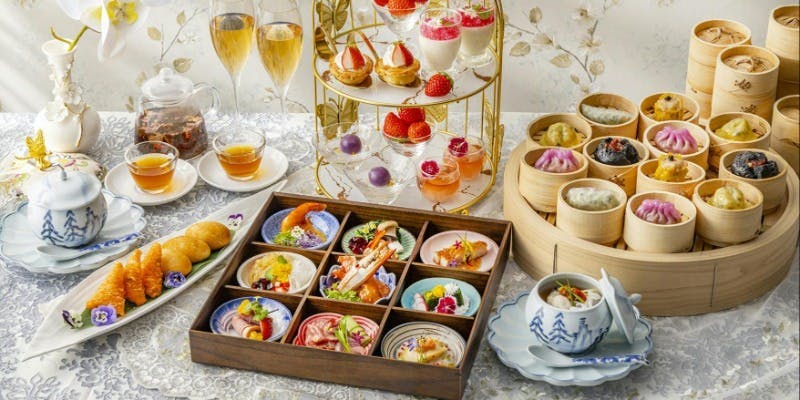 平日　点心は食べ放題！「苺シノワアフタヌーンティー」