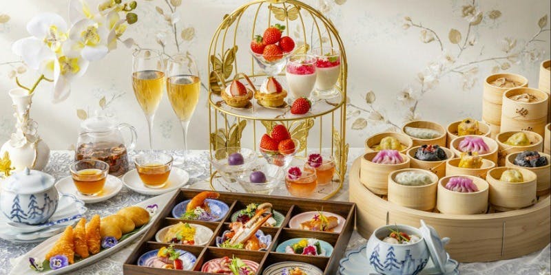 平日　点心は食べ放題！「苺シノワアフタヌーンティー」