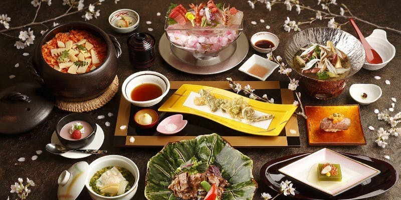 ③波　太陽　月　黒盆　和風　20枚　おまとめ　懐石　旅館　昭和レトロ 横浜 なだ万賓館 料理長おすすめ 本格懐石料理「濱風～春爛漫の贅～（3