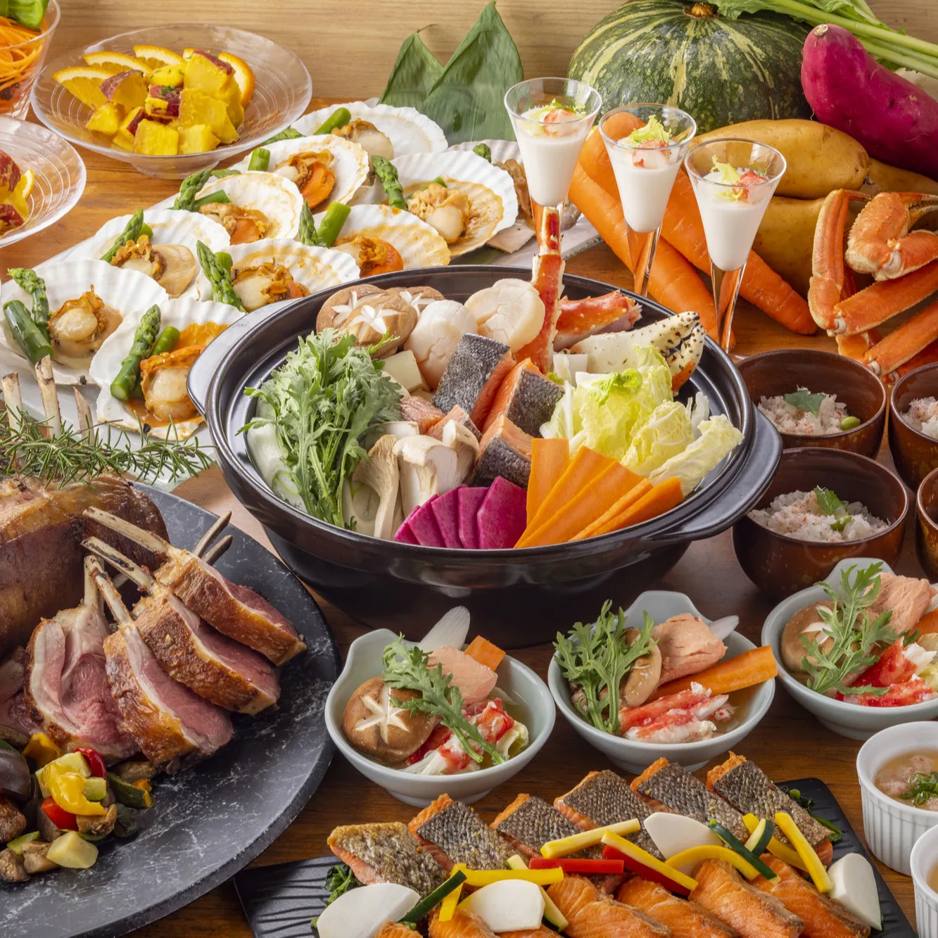 ブラッセリー フローラ ヒルトン小田原リゾート スパ アップグレード 蟹料理をはじめとする北海の幸をご満喫 ランチビュッフェ ソフトドリンクバー付 平日 ランチ プラン メニュー 一休 Comレストラン