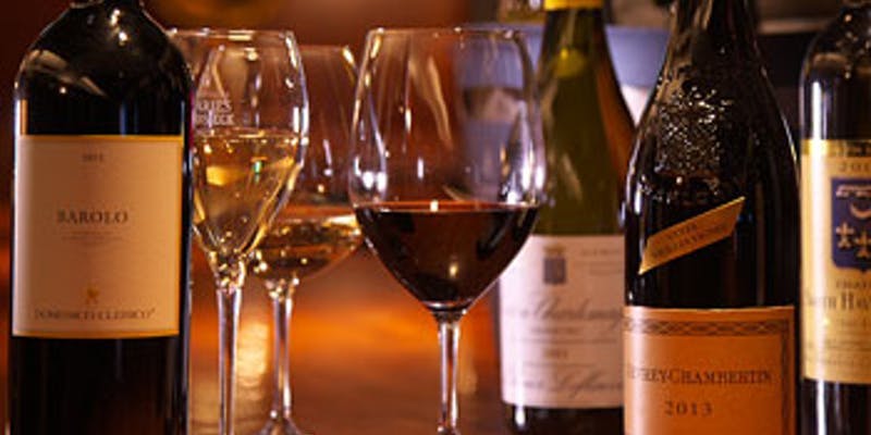 【ソムリエが選ぶワインのペアリングコース】（ワイン5種）