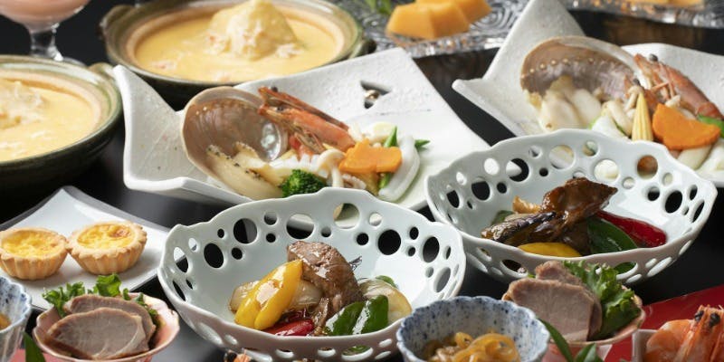 【桃龍】国産ふかひれや車海老・鮑を含む海の幸、なにわ黒牛など堪能＋フリードリンク（12月）