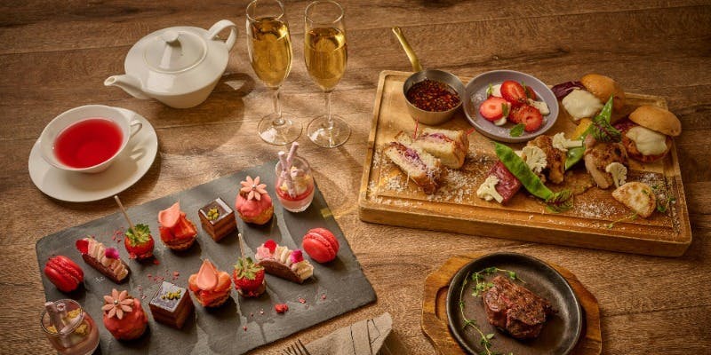 12/1～【肉×ナイトアフタヌーンティー】牛ヒレ肉やセイボリー いちごのデザート等＋2h飲み放題