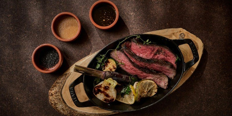 【1/16～1/31限定ワンプレート】宮若牛と宮若野菜 里山レモンのチャコールグリル80g＋乾杯酒付