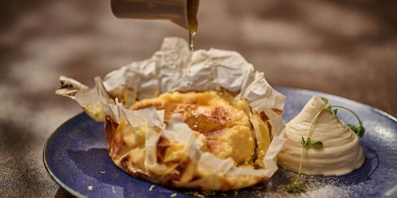 【1/16～1/31限定デザートセット】里山レモンのバスクチーズケーキ＋里山レモンのクリームソーダ