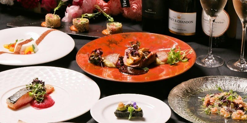 【Mirto】A5仙台牛フィレとフォアグラなど旬の厳選食材全10品＋乾杯スパークリング＋ケーキ（窓際確約）