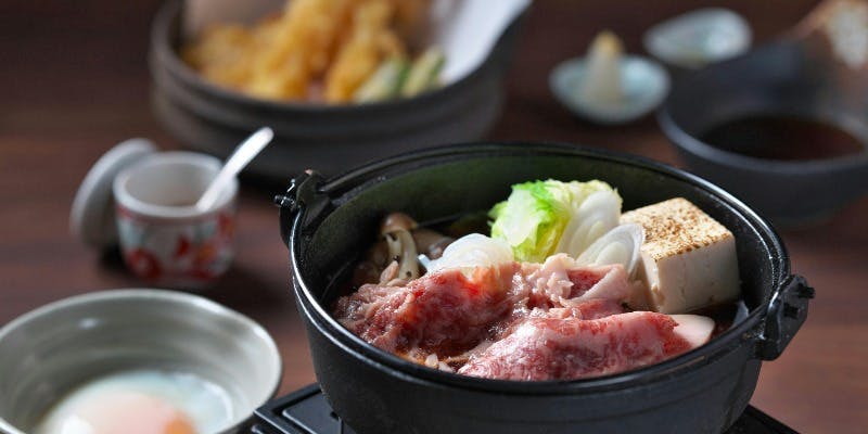 「一休限定1ドリンク付き」　国産牛すき鍋御膳