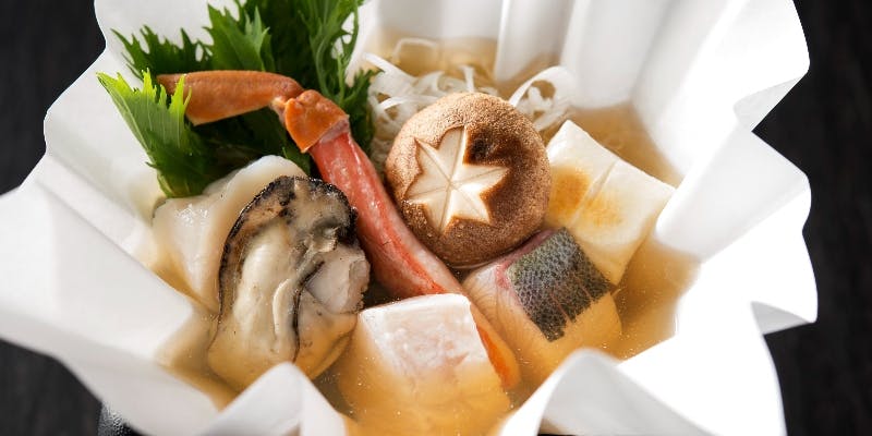 冬の味覚と海鮮紙鍋コース