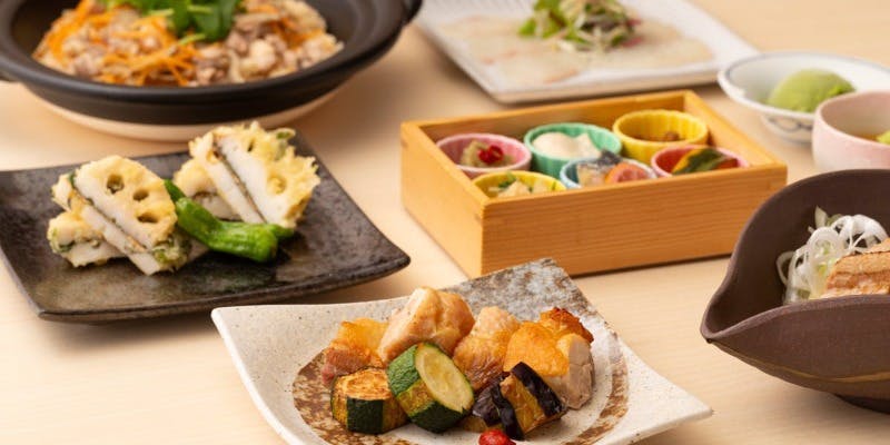 【葵】冨獄白鶏の柚子胡椒焼きなど　全8品＋食事のみ