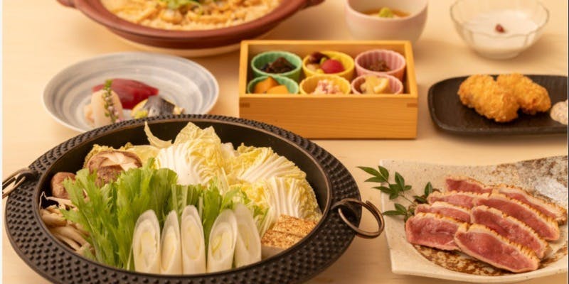 【麗】京鴨のすき鍋など　全7品　＋食事のみ