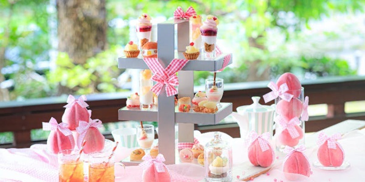 ANAクラウンプラザホテル大阪の夏のアフタヌーンティー「Pink afternoon tea ~Peach~」