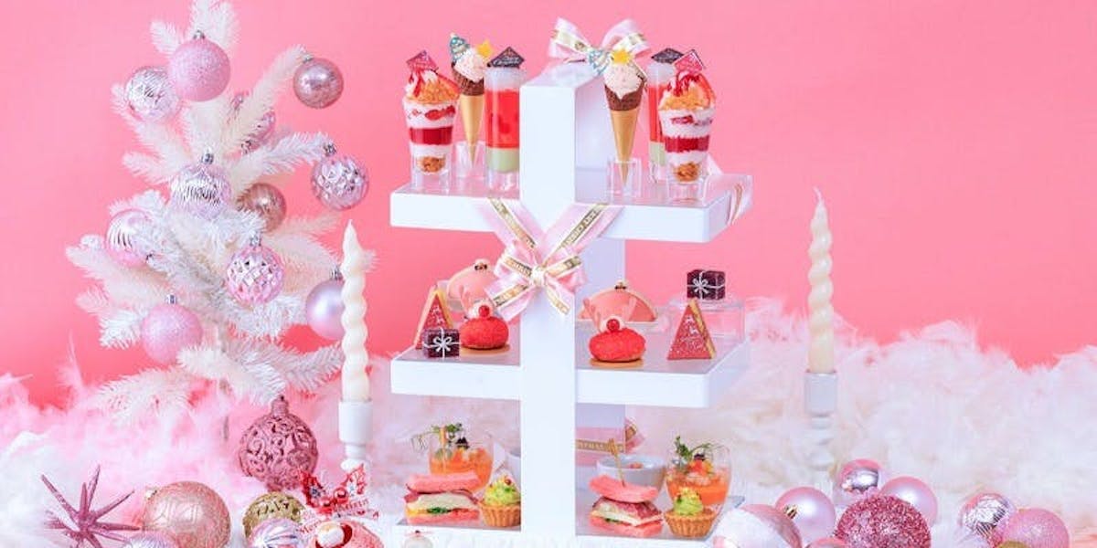 2023年ANAクラウンプラザホテル大阪のクリスマスアフタヌーンティー「Christmas Pink Afternoon Tea」