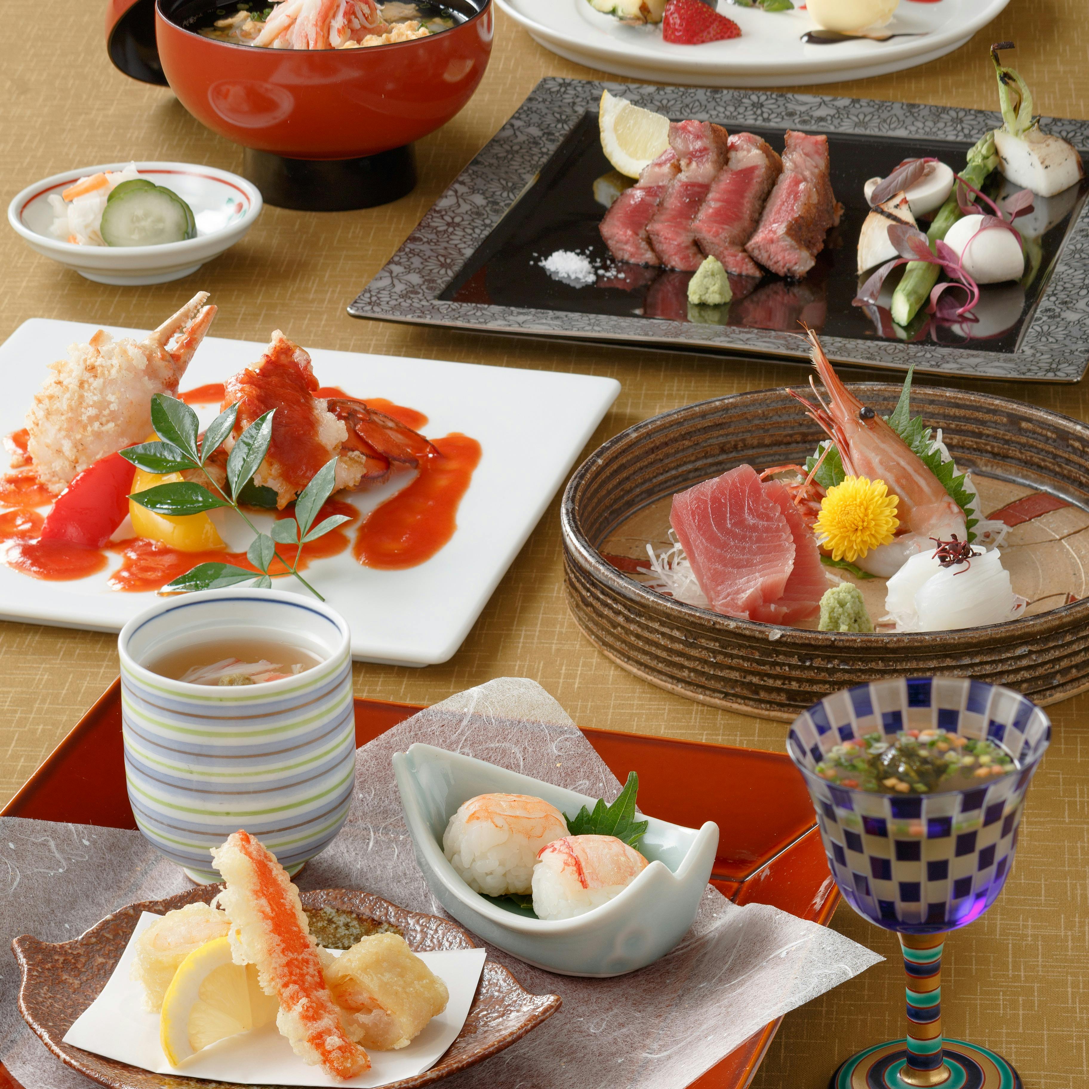 Sky Grill Buffet Restaurant 空桜 Sora 秋田ビューホテル 極会席 Kiwami 豪華食材など全7品 グラススパークリング ランチ プラン メニュー 一休 Comレストラン