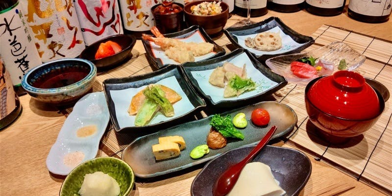 【庵】料理長おすすめの天ぷらが集結 全8品＋3時間飲み放題（個室選択可）