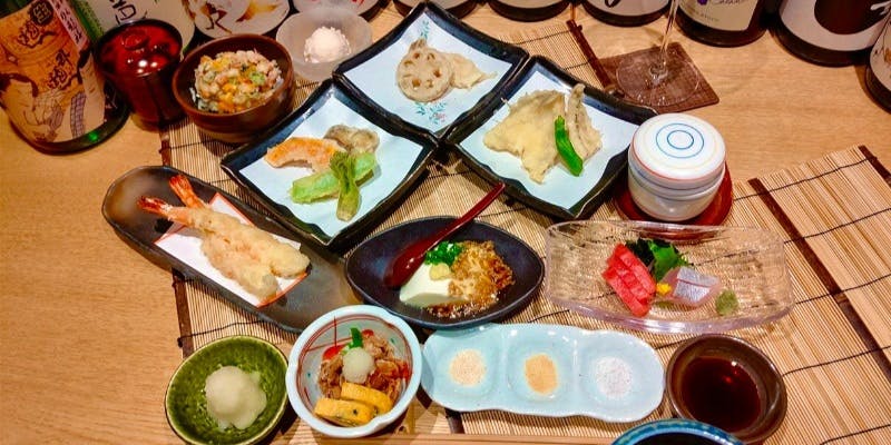 【雅】新鮮食材を天ぷらで味わう全7品（土曜日限定）