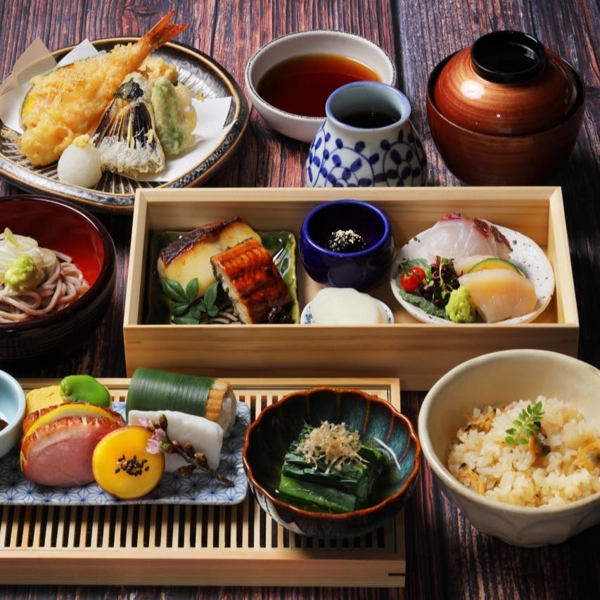 ニホンバシ イチノイチノイチ 日本橋御膳 天ぷら 深川めしや江戸切蕎麦など日本橋にこだわったお膳 1ドリンク 土日祝 ランチ プラン メニュー 一休 Comレストラン