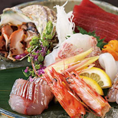 築地山治直送の魚介を使用したお料理
