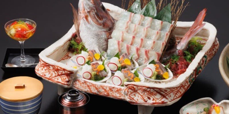 【季節会席　藤　ふじ】姿造り付き季節会席コース